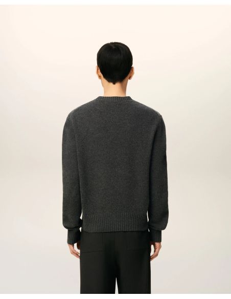 ANTHRACITE CASHMERE AMI DE COEUR ROUND NECK SWEATER