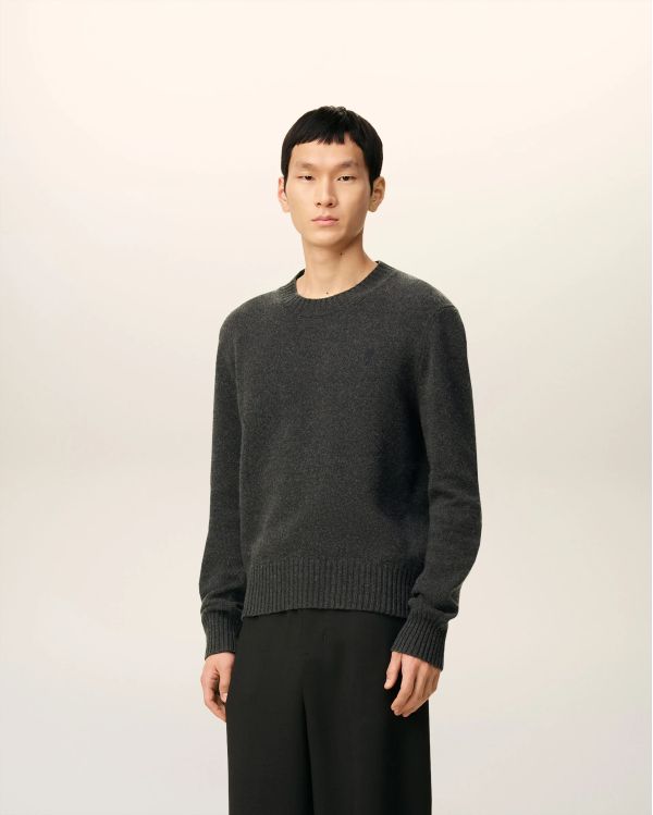 PULL COL ROND AMI DE COEUR CACHEMIRE ANTHRACITE