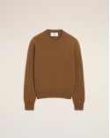 PULL COL ROND AMI DE COEUR CACHEMIRE NOISETTE
