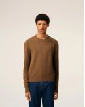 PULL COL ROND AMI DE COEUR CACHEMIRE NOISETTE