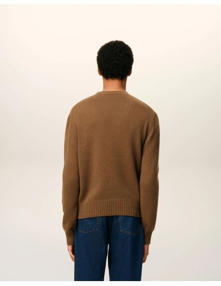PULL COL ROND AMI DE COEUR CACHEMIRE NOISETTE