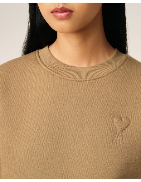 SWEATSHIRT AMI DE COEUR MOLLETON CAMEL