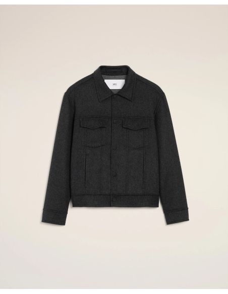 VESTE TRUCKER LAINE ANTHRACITE/GRIS