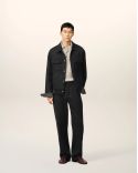 ANTHRACITE/GRAY WOOL TRUCKER JACKET