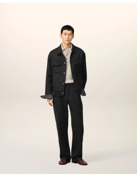 VESTE TRUCKER LAINE ANTHRACITE/GRIS