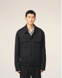 VESTE TRUCKER LAINE ANTHRACITE/GRIS