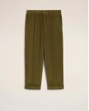 BRONZE VELVET OVERSIZED CARROT PANTS