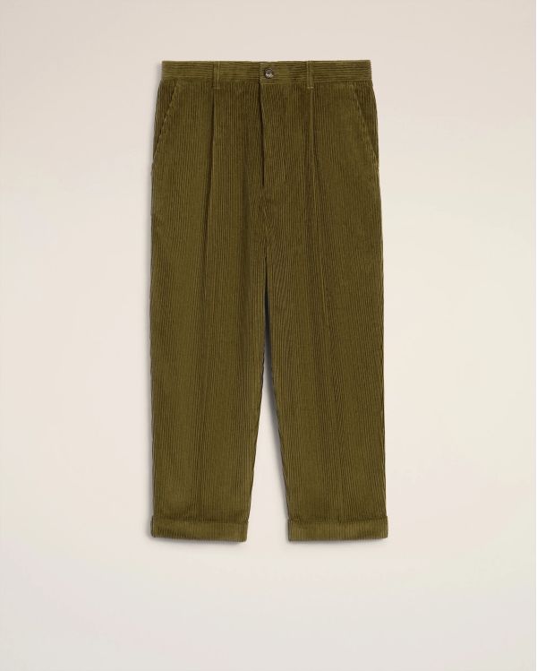 PANTALON CAROTTE OVERSIZE VELOURS BRONZE