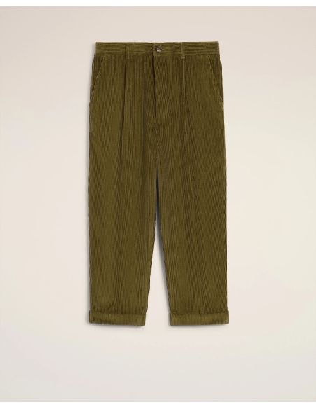 BRONZE VELVET OVERSIZED CARROT PANTS