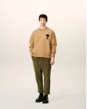PANTALON CAROTTE OVERSIZE VELOURS BRONZE