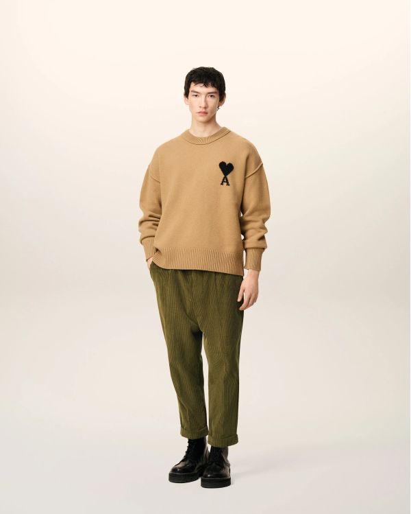 PANTALON CAROTTE OVERSIZE VELOURS BRONZE