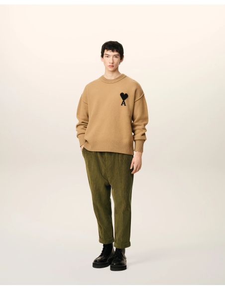 BRONZE VELVET OVERSIZED CARROT PANTS