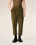 PANTALON CAROTTE OVERSIZE VELOURS BRONZE
