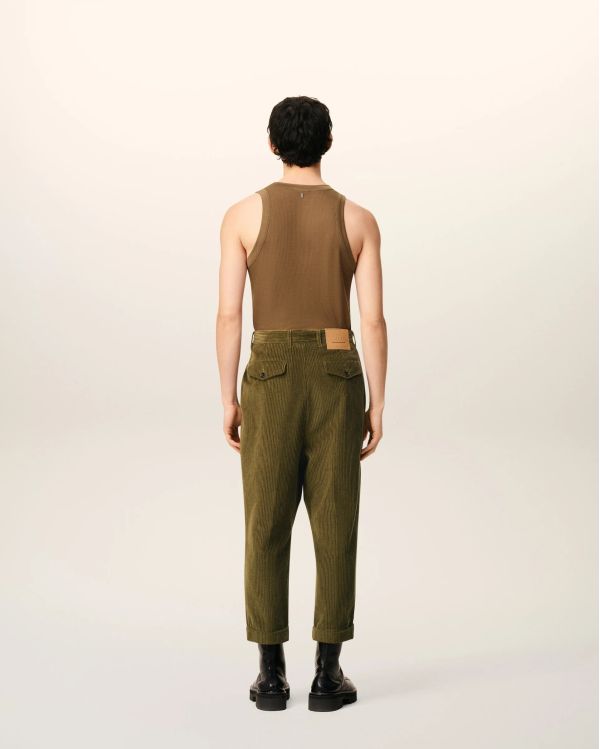 PANTALON CAROTTE OVERSIZE VELOURS BRONZE