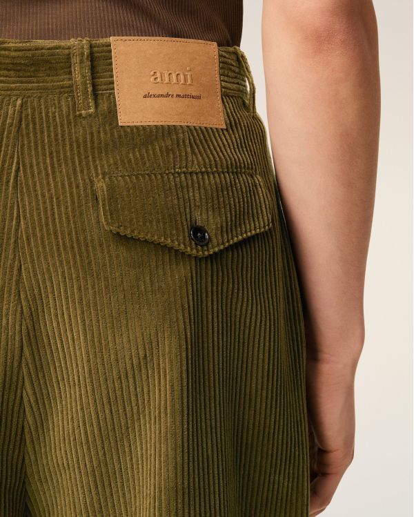 PANTALON CAROTTE OVERSIZE VELOURS BRONZE