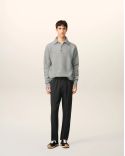 PANTALON ELASTIQUÉE SERGÉ DE LAINE ANTHRACITE