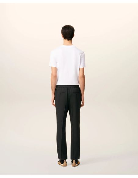 PANTALON ELASTIQUÉE SERGÉ DE LAINE ANTHRACITE