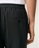 ANTHRACITE WOOL TWILL STRETCH PANTS