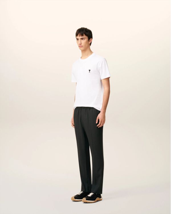PANTALON ELASTIQUÉE SERGÉ DE LAINE ANTHRACITE
