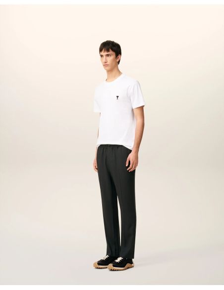ANTHRACITE WOOL TWILL STRETCH PANTS
