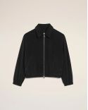 BLOUSON ZIPPÉ REMBOURRÉ AMI DE COEUR VELOURS ANTHRACITE