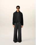 BLOUSON ZIPPÉ REMBOURRÉ AMI DE COEUR VELOURS ANTHRACITE
