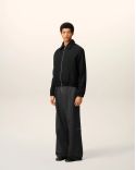 ANTHRACITE VELVET AMI DE COEUR PADDED ZIPPED JACKET
