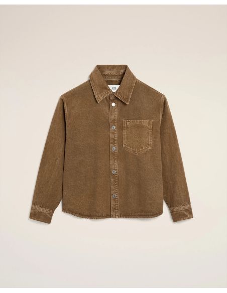 SURCHEMISE AMI DE COEUR TWILL DE COTON NOISETTE