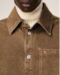 SURCHEMISE AMI DE COEUR TWILL DE COTON NOISETTE