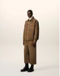 HAZELNUT BROWN TWILL COTTON AMI DE COEUR OVERSHIRT