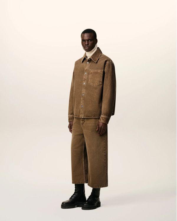 SURCHEMISE AMI DE COEUR TWILL DE COTON NOISETTE