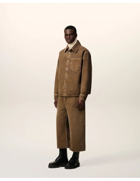 SURCHEMISE AMI DE COEUR TWILL DE COTON NOISETTE