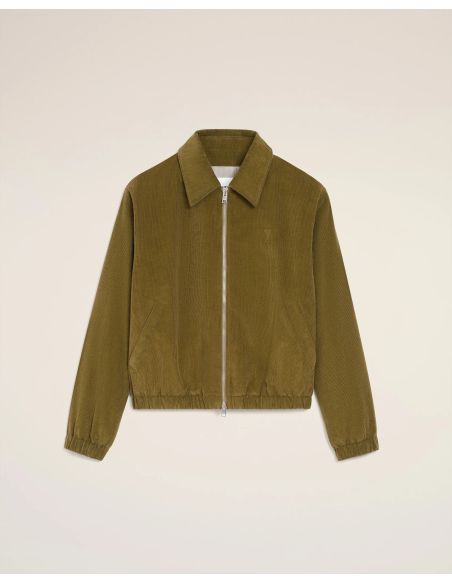 BRONZE VELVET AMI DE COEUR PADDED ZIPPED JACKET - Ami Paris | Chez Maman Rouen
