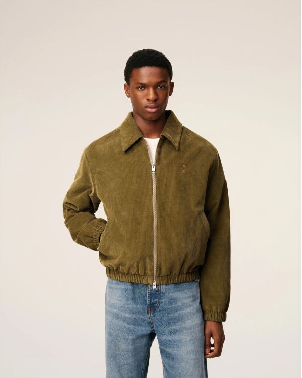 BLOUSON ZIPPÉ REMBOURRÉ AMI DE COEUR VELOURS BRONZE