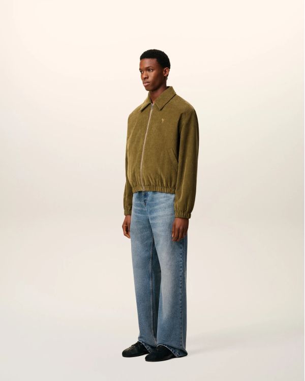 BLOUSON ZIPPÉ REMBOURRÉ AMI DE COEUR VELOURS BRONZE