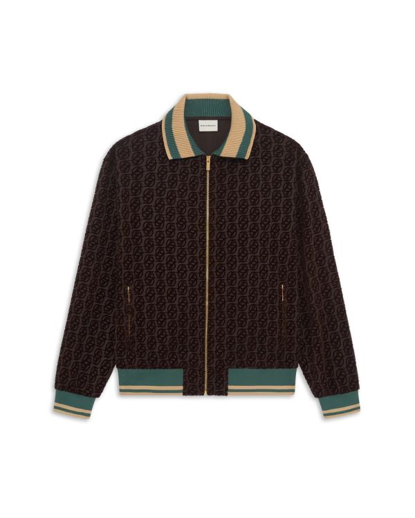 LA VESTE DE SURVÊTEMENT MONOGRAMME BRUN FONCÉ