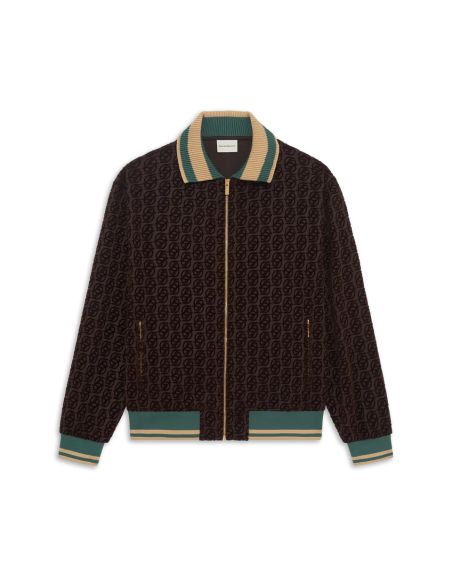 THE DARK BROWN MONOGRAMME TRACK JACKET