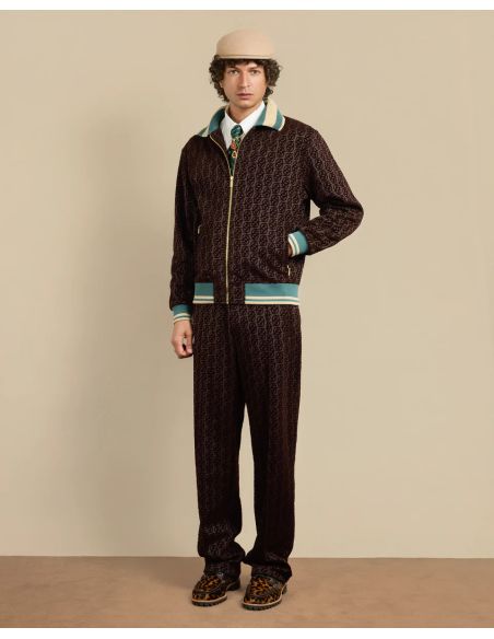 THE DARK BROWN MONOGRAMME TRACK JACKET