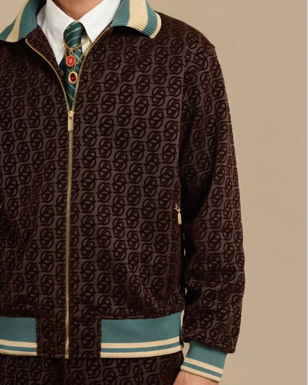 LA VESTE DE SURVÊTEMENT MONOGRAMME BRUN FONCÉ 2