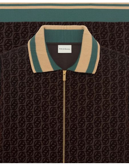 LA VESTE DE SURVÊTEMENT MONOGRAMME BRUN FONCÉ