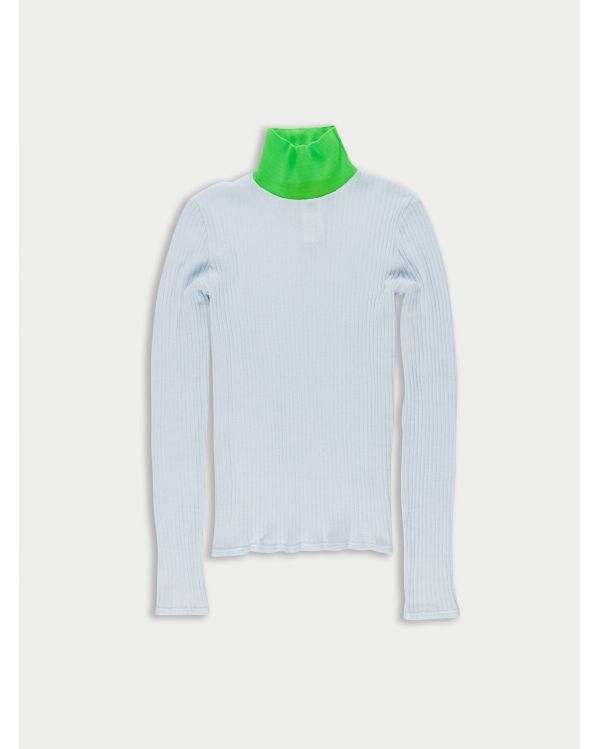 PULL FREDERIQUE BLEU CLAIR / VERT