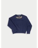 CLARK NAVY BLUE CREW NECK SWEATER