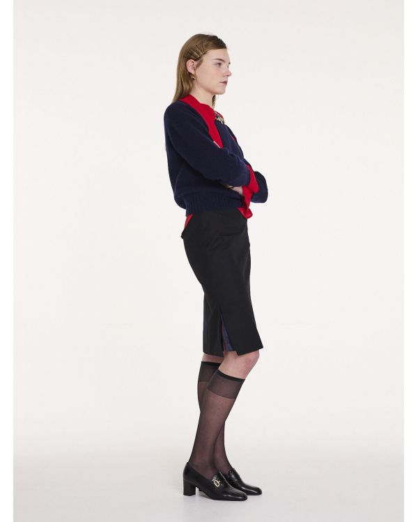 PULL COL ROND CLARK BLEU MARINE