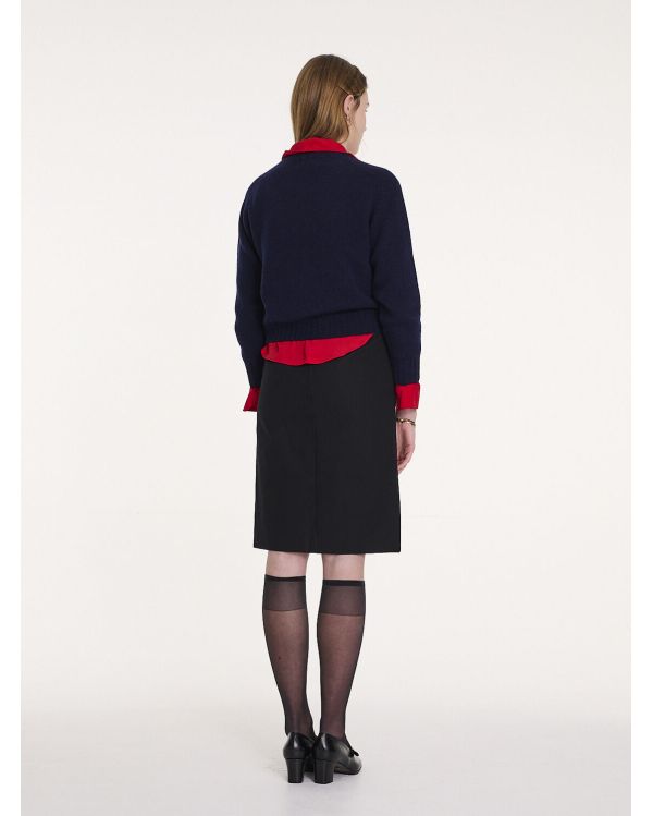 PULL COL ROND CLARK BLEU MARINE 2