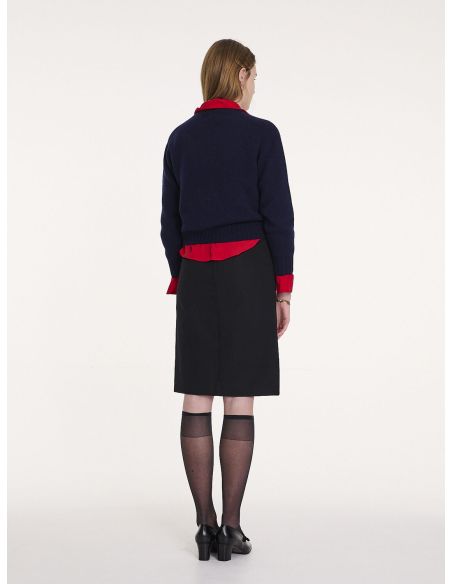 CLARK NAVY BLUE CREW NECK SWEATER