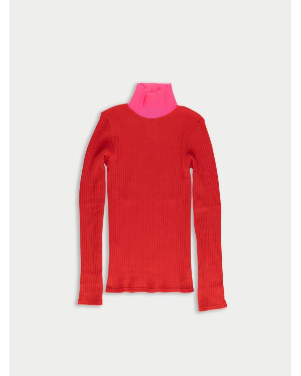 FREDERIQUE RED / NEON PINK SWEATER
