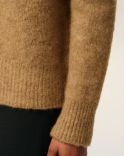 CAMEL ALPACA AMI LONG-SLEEVED POLO SHIRT