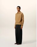 POLO MANCHES LONGUES AMI ALPAGA CAMEL