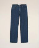 INDIGO COTTON WIDE JEANS