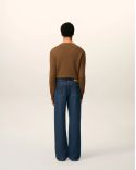 INDIGO COTTON WIDE JEANS